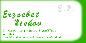 erzsebet miskov business card